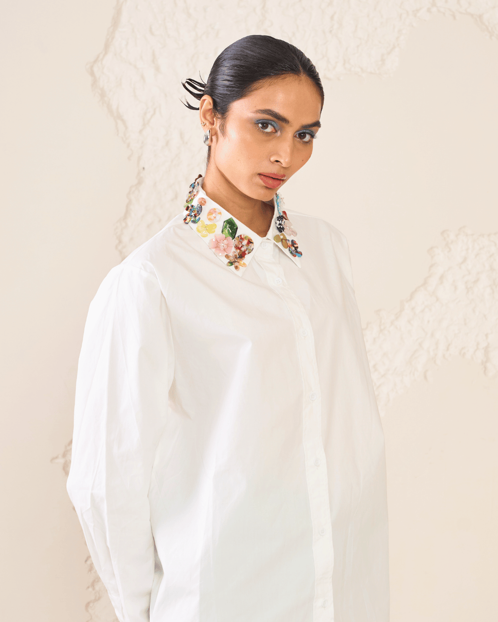 Raj - Monalisa Beaded Poplin Cotton Shirt