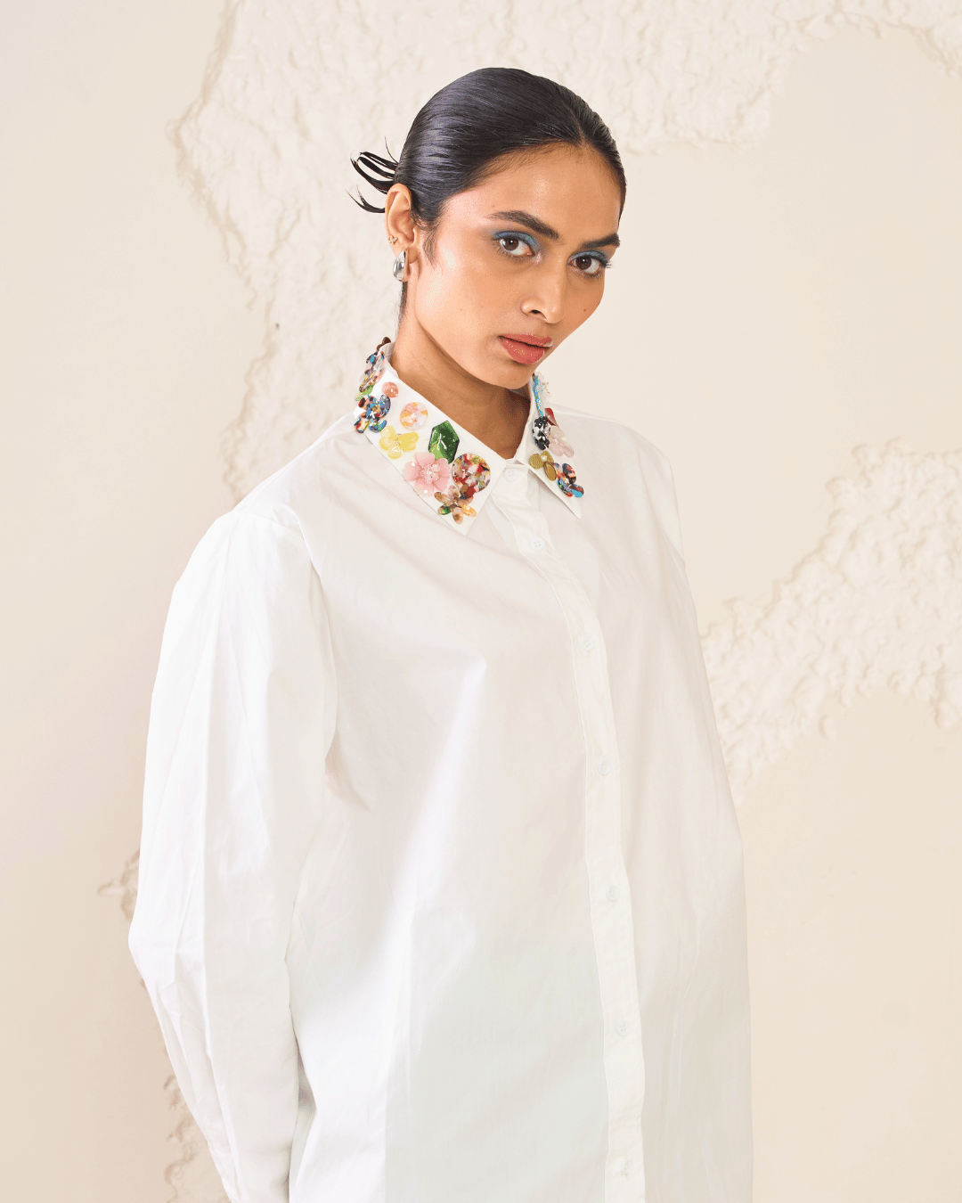 Raj - Monalisa Beaded Poplin Cotton Shirt